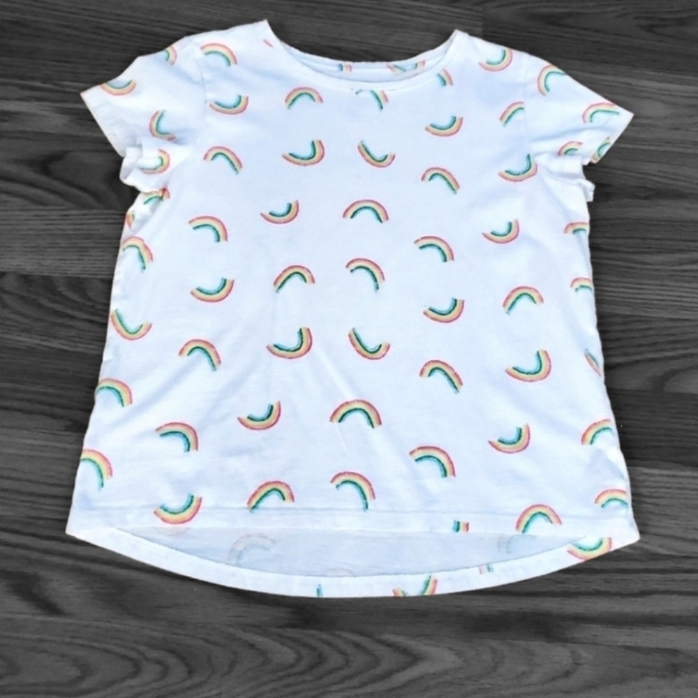 Girls (XL) Rainbow Print Hi-Lo Tee by Old Navy